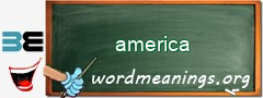 WordMeaning blackboard for america